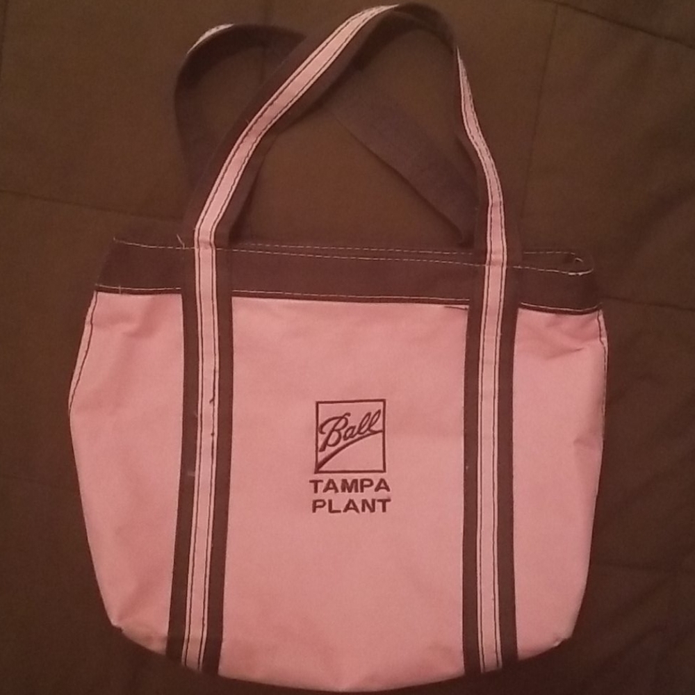 Pink and Brown Tote Bag